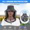 Outdoor AntiMosquito Bug Head Net Hat UV Protection Sun Cap With Neck For Outdoor Activities Hiking 4
