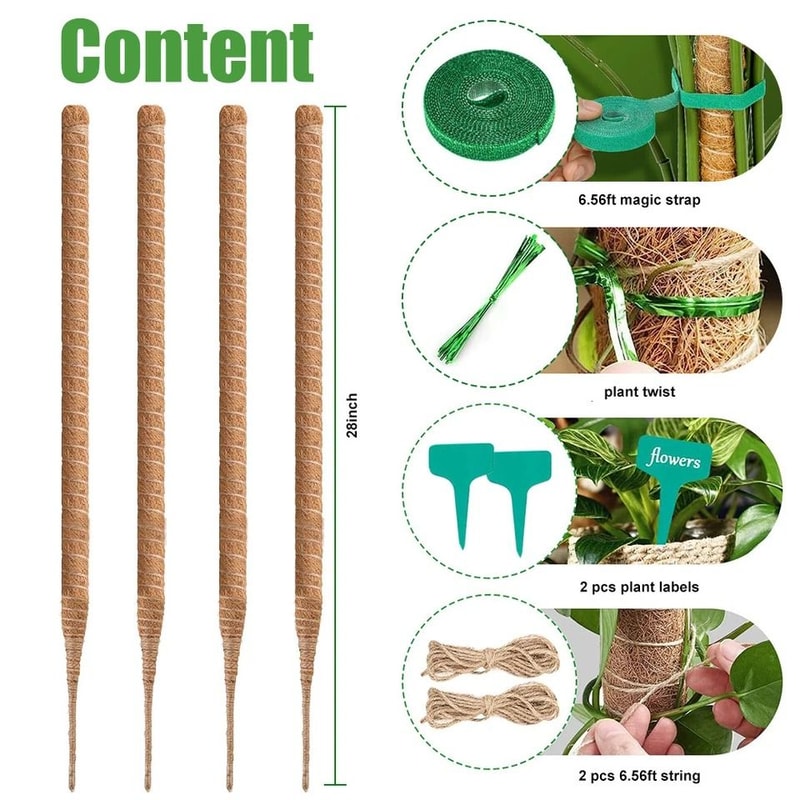 Coir Moss Pole For Climbing Plants Monstera Support Stick For House Plants Totem Support For Philod 5