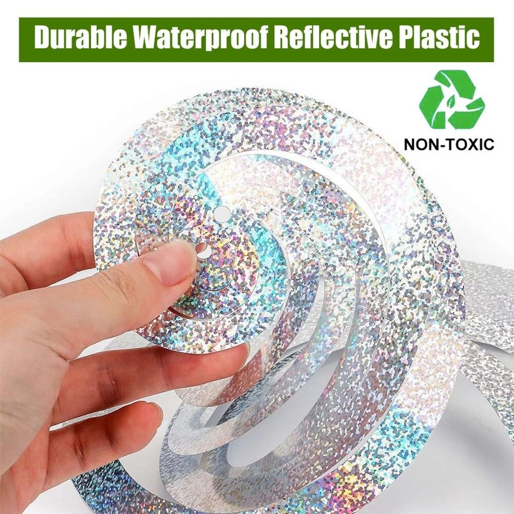 Reflective Bird Repellent Spiral Garden Hanging Deterrent For Woodpeckers And Birds Protect Lawn 2