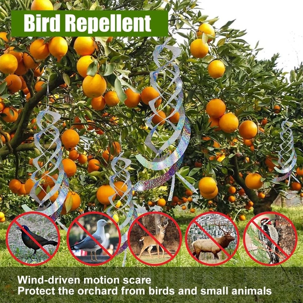 Reflective Bird Repellent Spiral Garden Hanging Deterrent For Woodpeckers And Birds Protect Lawn 3