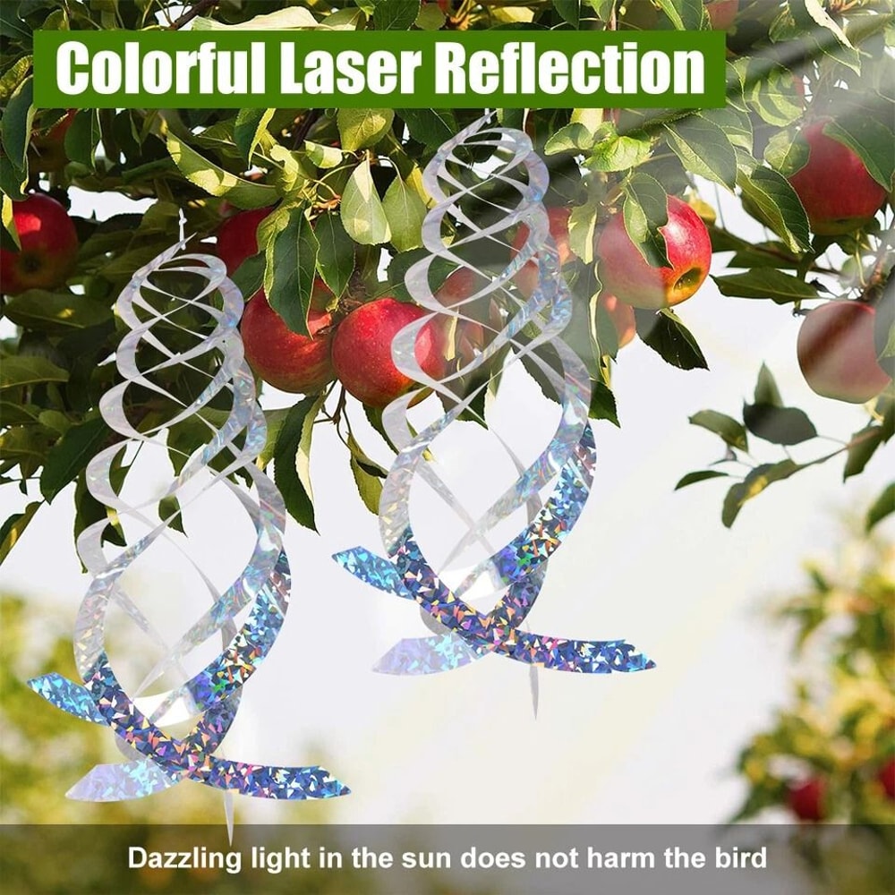 Reflective Bird Repellent Spiral Garden Hanging Deterrent For Woodpeckers And Birds Protect Lawn 4