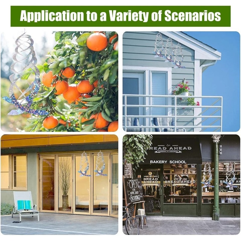 Reflective Bird Repellent Spiral Garden Hanging Deterrent For Woodpeckers And Birds Protect Lawn 6