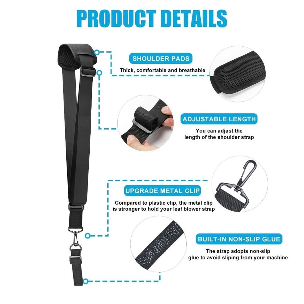 Weed Eater Shoulder Strap Adjustable Trimmer Harness For EGO Stihl Ryobi Milwaukee Greenworks And M 3