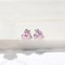 Pink Heart CZ Stud Earrings Solid Sterling Silver Ct Cubic Zirconia Perfect Gift For Her 1