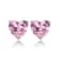 Pink Heart CZ Stud Earrings Solid Sterling Silver Ct Cubic Zirconia Perfect Gift For Her 5