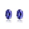 Sterling Silver Genuine Tanzanite Oval Stud Earrings For Women Dazzling Fine Jewelry Gift 0