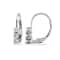 Sterling Silver Leverback Earrings Round CZ White Clear Diamond CZ Earrings 10