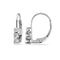 Sterling Silver Leverback Earrings Round CZ White Clear Diamond CZ Earrings 10