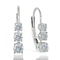 Sterling Silver Leverback Earrings Round CZ White Clear Diamond CZ Earrings 12