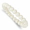 Freshwater Pearl Stretch Bracelet For Women White Genuine Pearls With Crystal Beads 2