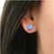 Blue Fire Opal Stud Earrings Sterling Silver 6mm Round For Women Genuine Ethiopian Opal Classic Des 3