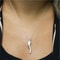 Sterling Silver Cornicello Horn Necklace Rose Plated Cable Chain Sterling Silver Pendant 2