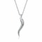 Sterling Silver Cornicello Horn Necklace Rose Plated Cable Chain Sterling Silver Pendant 0