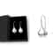 Solid Sterling Silver Classic Puffed Teardrop Hook Dangle Earrings Rhodium Plated Women Timeless Je 3