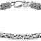 Oxidized Sterling Silver Byzantine Chain Bracelet 6MM Width Hook Clasp Unisex Bracelet 0