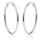 Oval Hoop Earrings Made In Italy Thick Sterling Silver 4