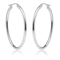 Oval Hoop Earrings Made In Italy Thick Sterling Silver 4
