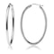 Oval Hoop Earrings Made In Italy Thick Sterling Silver 0