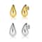 Chunky Teardrop Hoop Earrings Sterling Silver Gold Earrings Stylish Silver And Gold Hoops For Women 3