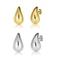 Chunky Teardrop Hoop Earrings Sterling Silver Gold Earrings Stylish Silver And Gold Hoops For Women 3