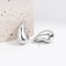 Chunky Teardrop Hoop Earrings Sterling Silver Gold Earrings Stylish Silver And Gold Hoops For Women 1