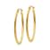 Gold Plated Thick Sterling Silver Gold Oval French Lock Hoop EarringsThickness 2