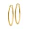 Gold Plated Thick Sterling Silver Gold Oval French Lock Hoop EarringsThickness 2