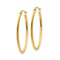 Gold Plated Thick Sterling Silver Gold Oval French Lock Hoop EarringsThickness 2
