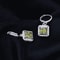 Sterling Silver Princess Cut Halo Leverback Earrings Yellow White Topaz Cubic Zirconia Drop Dangl 1