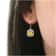 Sterling Silver Princess Cut Halo Leverback Earrings Yellow White Topaz Cubic Zirconia Drop Dangl 2