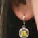 Sterling Silver Princess Cut Halo Leverback Earrings Yellow White Topaz Cubic Zirconia Drop Dangl 3