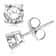 Silver Round CZ Stud Earrings Sterling Silver 6mm Round Shaped Cubic Zirconia Earring 0