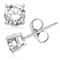 Silver Round CZ Stud Earrings Sterling Silver 6mm Round Shaped Cubic Zirconia Earring 0