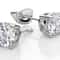 Silver Round CZ Stud Earrings Sterling Silver 6mm Round Shaped Cubic Zirconia Earring 1