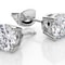 Silver Round CZ Stud Earrings Sterling Silver 6mm Round Shaped Cubic Zirconia Earring 1
