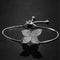Sterling Silver Plated Womens Bracelet Adjustable Bolo Butterfly Design With CZ Gold Plated 0