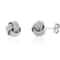 Sterling Silver Love Knot Diamond Cut Stud Earrings For Women AntiTarnish Jewelry Ideal Gift For We 4