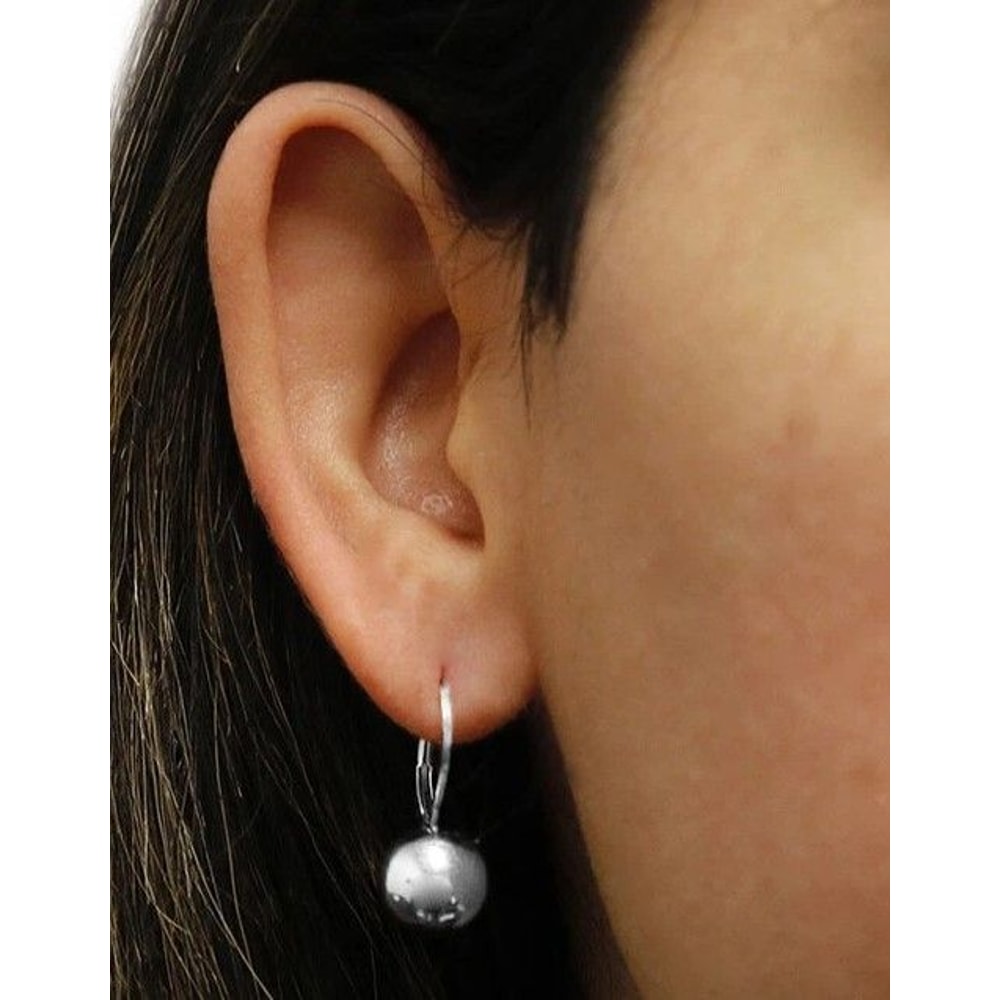 Solid Sterling Silver LeverBack Ball Earrings Stylish Earrings For Women Perfect Gift Idea 3