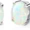 Fire Opal Oval Cut Stud Earrings For Women Solid Sterling Silver 3