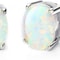 Fire Opal Oval Cut Stud Earrings For Women Solid Sterling Silver 3