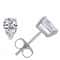 Pear Shaped Cubic Zirconia Stud Earrings Sterling Silver 5mm X 7mm Earrings Elegant Push Style Back 2
