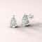 Pear Shaped Cubic Zirconia Stud Earrings Sterling Silver 5mm X 7mm Earrings Elegant Push Style Back 0