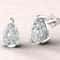 Pear Shaped Cubic Zirconia Stud Earrings Sterling Silver 5mm X 7mm Earrings Elegant Push Style Back 3