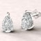 Pear Shaped Cubic Zirconia Stud Earrings Sterling Silver 5mm X 7mm Earrings Elegant Push Style Back 3