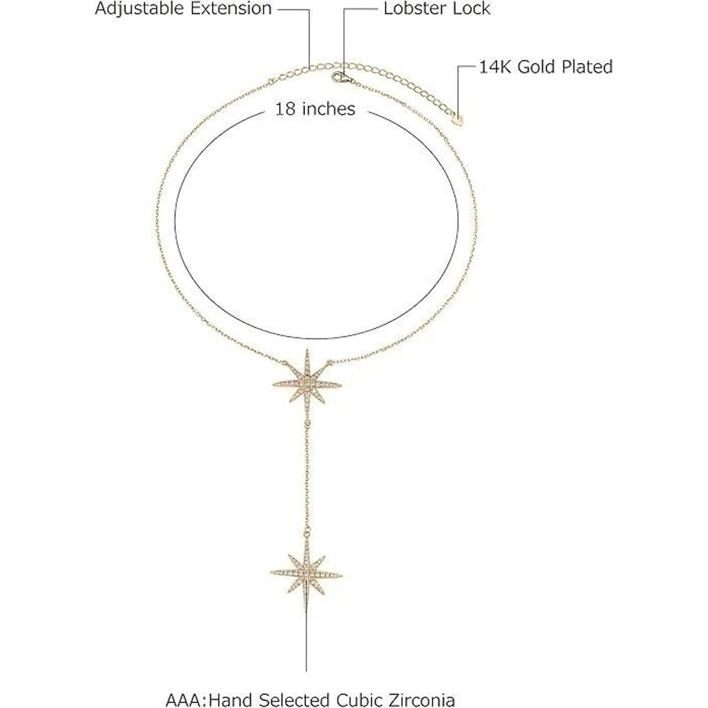 Stunning Gold Plated CZ Starburst Pendant Necklace For Women Elegant Jewelry For Any Occasion Spark 2