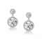 Double Halo Drop Earrings Sterling Silver CZ Round Cut Stud Earrings For Women Swarovski Crystal Je 0