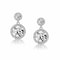 Double Halo Drop Earrings Sterling Silver CZ Round Cut Stud Earrings For Women Swarovski Crystal Je 0