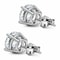 Carat MENS CZ Diamond Stud Earrings Round Brilliant Cut Guys White Gold Filled 1