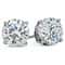 Carat MENS CZ Diamond Stud Earrings Round Brilliant Cut Guys White Gold Filled 0