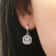 Sterling Silver Drop Dangle Earrings Princess Cut Halo Leverback With AAA Cubic Zirconia Stones CTT 3